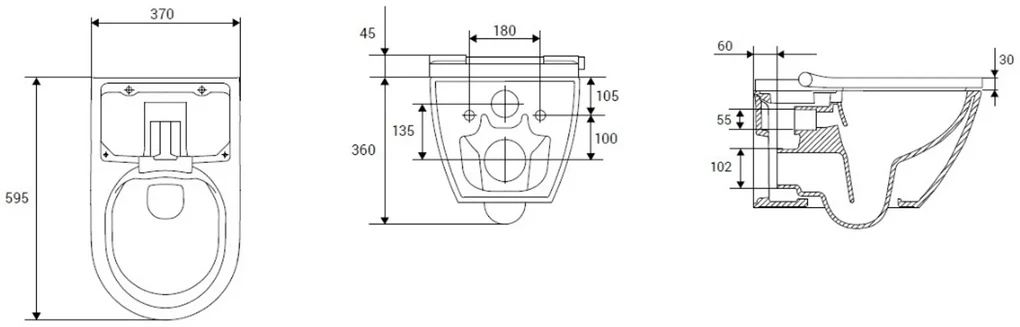 Plazan Genera Ultimate douche wc randloos met softclose zitting wit