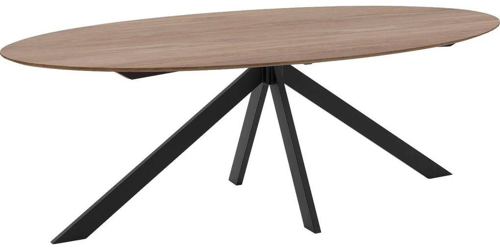 Goossens Excellent Eettafel Ferris Piramide Poot, Ovaal 220 x 120 cm