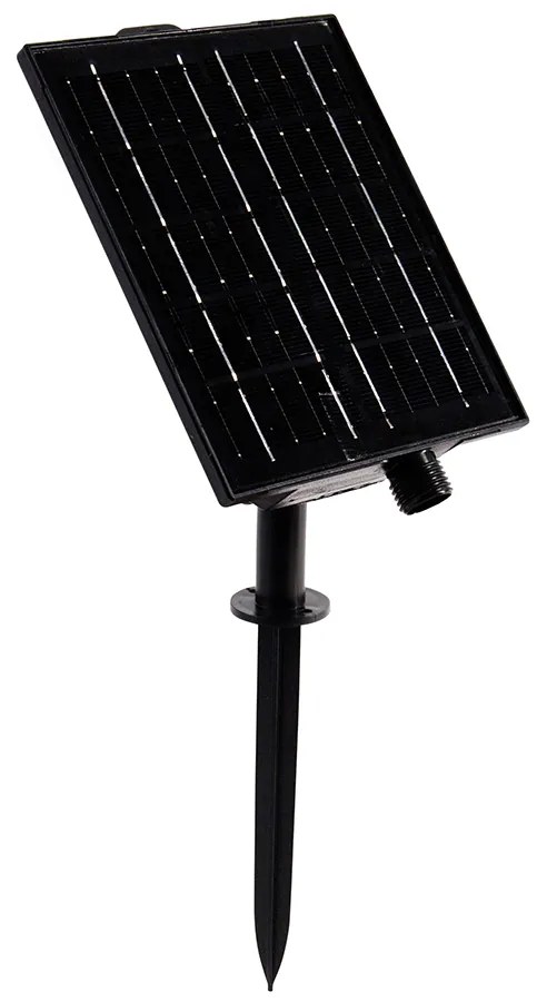 Stoffen Buitenlamp Lichtsnoer bruin 8m incl. LED 10-lichts IP44 solar oplaadbaar - Maro Modern IP44 Buitenverlichting