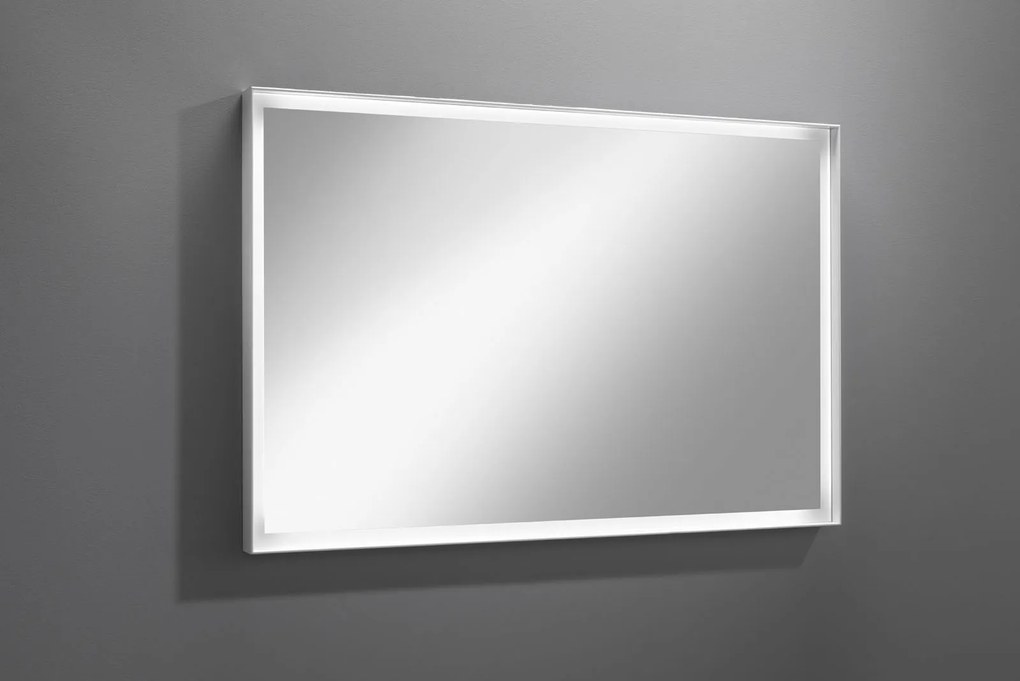 Gefion spiegel 140x80 cm.led verlichting rondom en dimmer wit