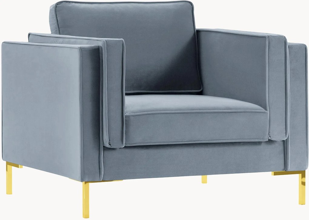 Fauteuil Luis met fluwelen look