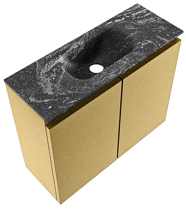 Mondiaz Ture DLux toiletmeubel 60cm oro met wastafel lava midden zonder kraangat