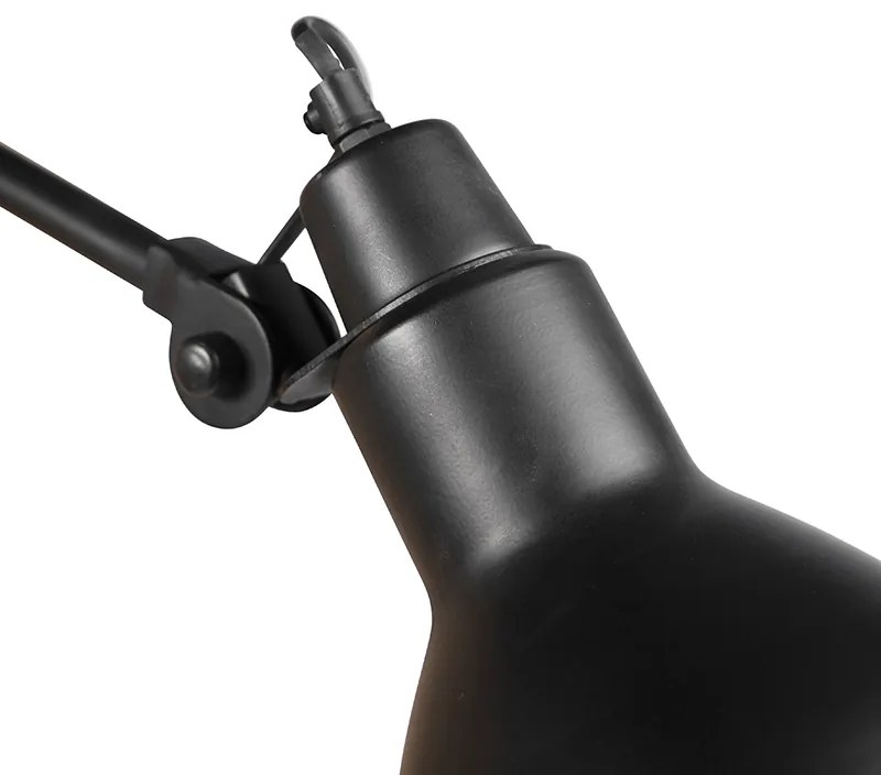 Smart wandlamp zwart verstelbaar incl. Wifi A60 - Wye