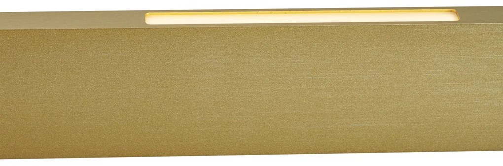 Moderne hanglamp messing incl. LED dimbaar en 3-way switch easylift - Straight