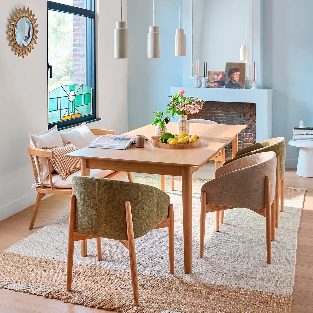 Vaas in keramiek met ruiten H18,7 cm, Neios