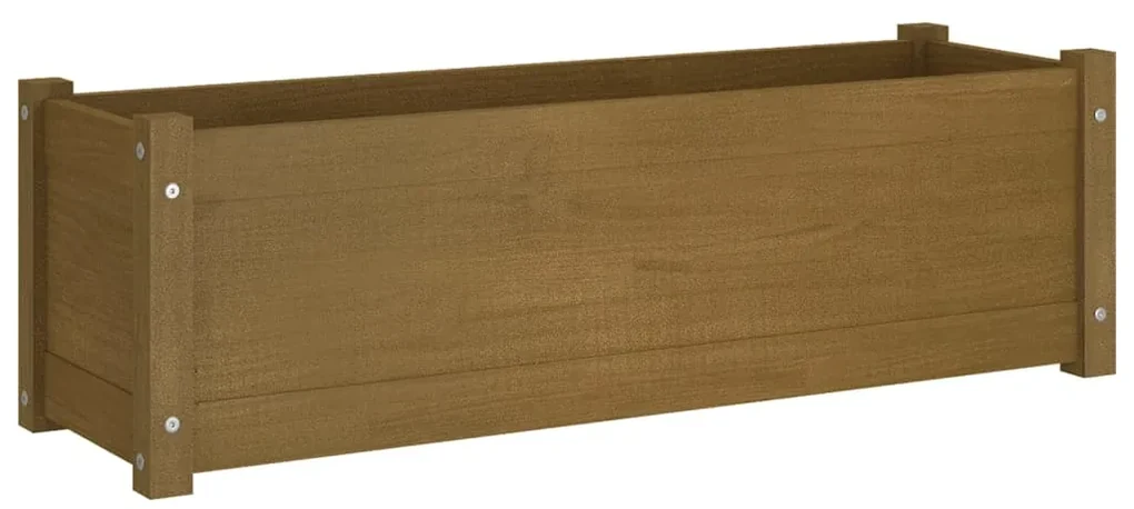 vidaXL Plantenbak 100x31x31 cm massief grenenhout honingbruin