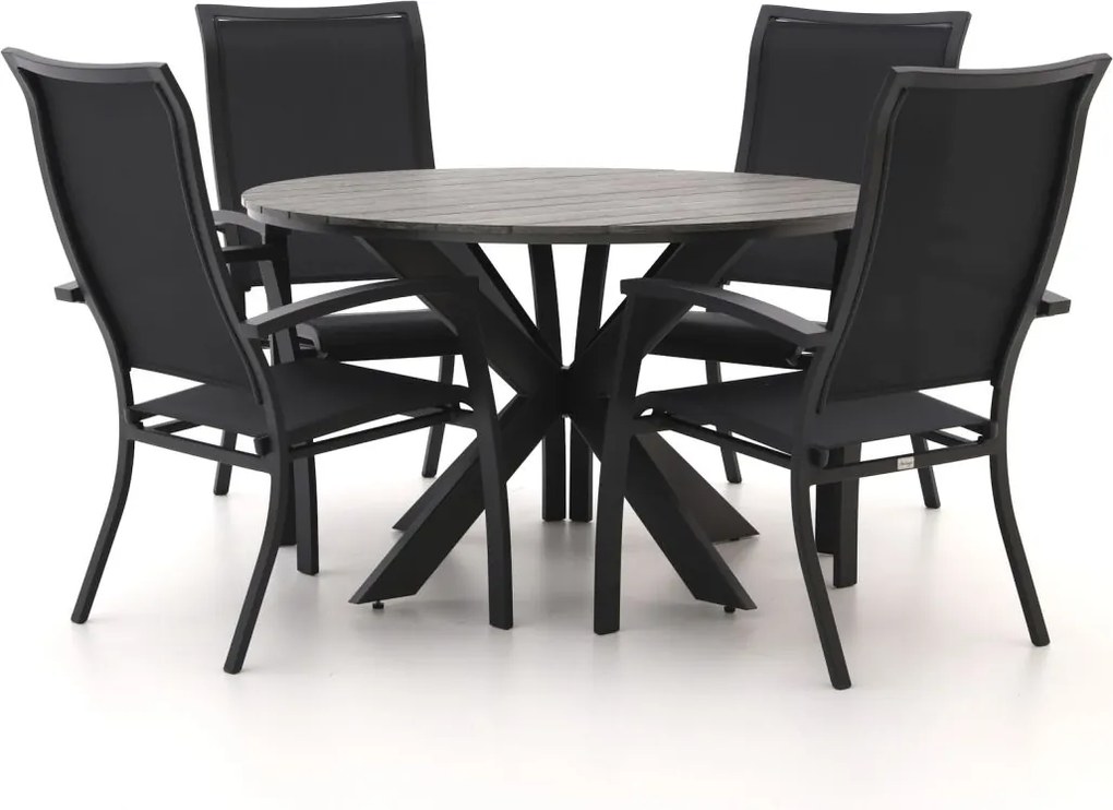 Diningset Bellagio  | 4 personen polywood | Tuinset stapelbaar | 5-delig | Kees Smit Tuinmeubelen
