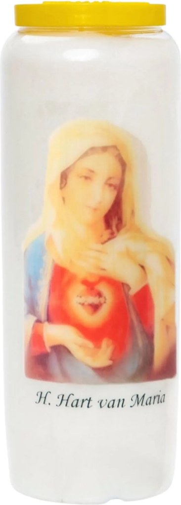 Noveenkaars wit - Heilig Hart Maria