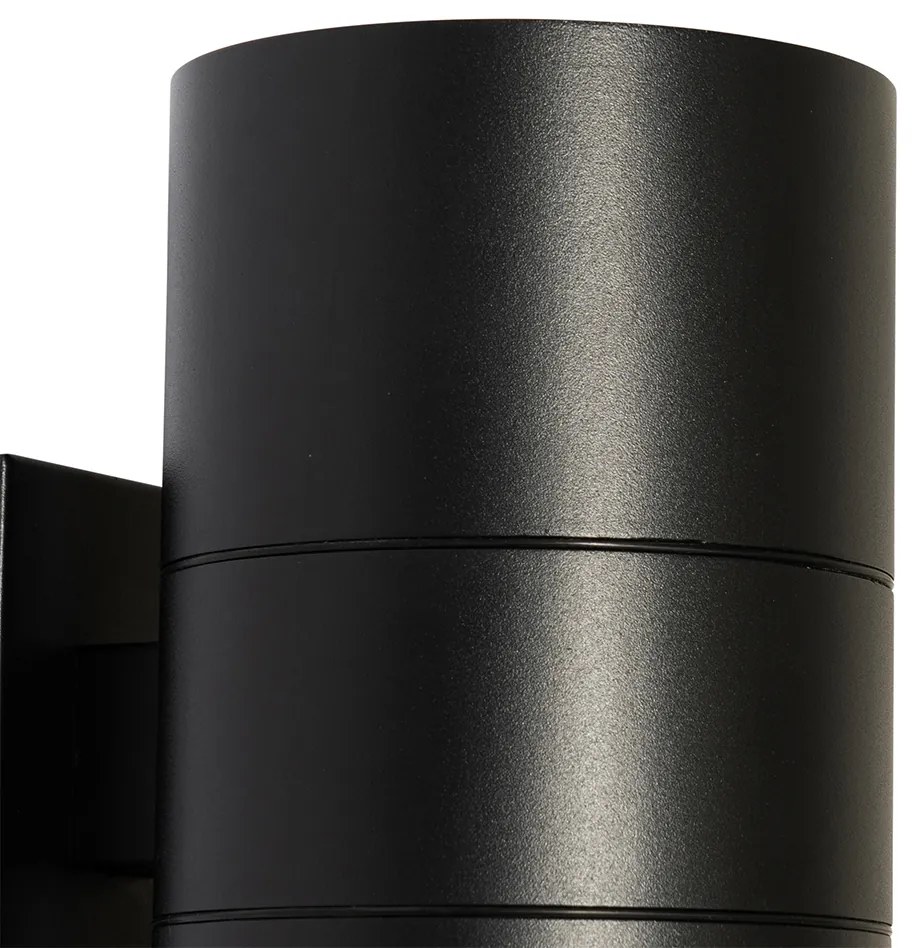 Moderne Buiten wandlamp zwart 2-lichts AR111 IP44 - Duo