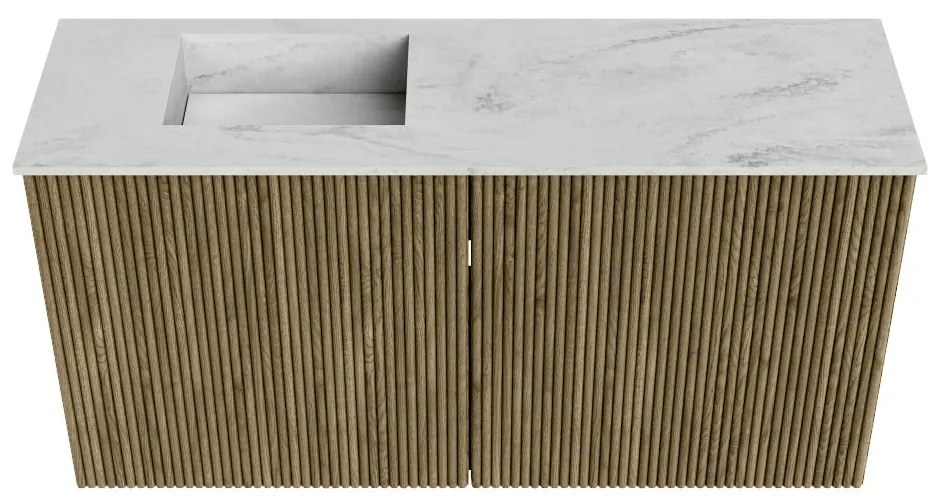 Mondiaz Joya DLux 80cm toiletmeubel dusk met wastafel faye links 1 kraangat opalo