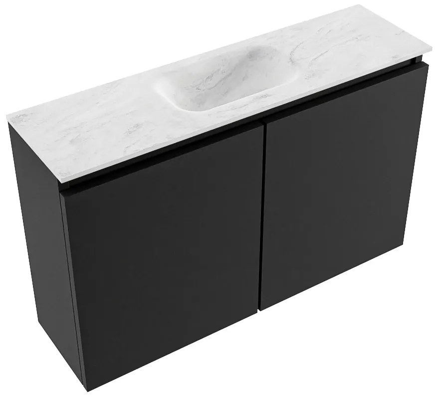 Mondiaz Ture DLux toiletmeubel 80cm urban met wastafel opalo midden zonder kraangat