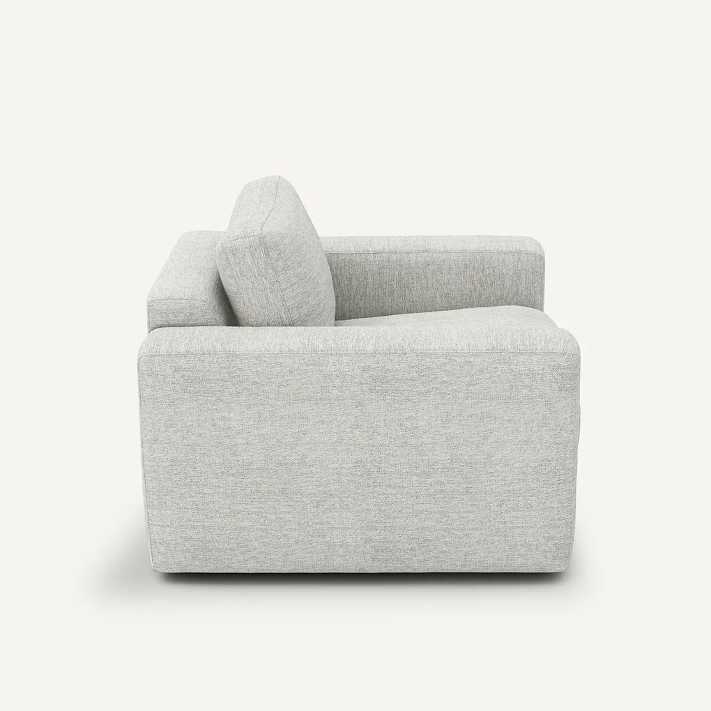 Fauteuil in jaspis canvas stof, Skander