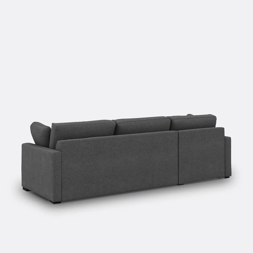 Hoekbank, omvormbaar, 4 zits, in polyester, Premium HR-schuim, TIMOR