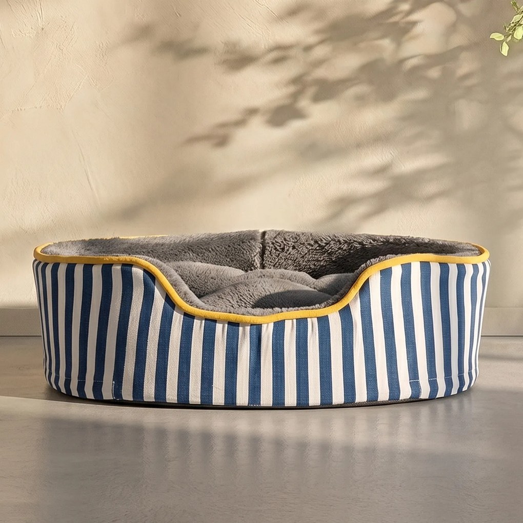 Honden En Kattenmand Blauw Wit Gestreept