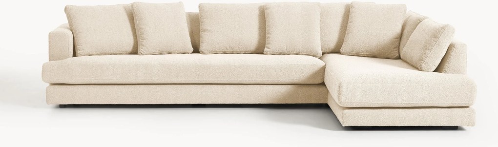 Bouclé hoekbank Tribeca (4-zits)