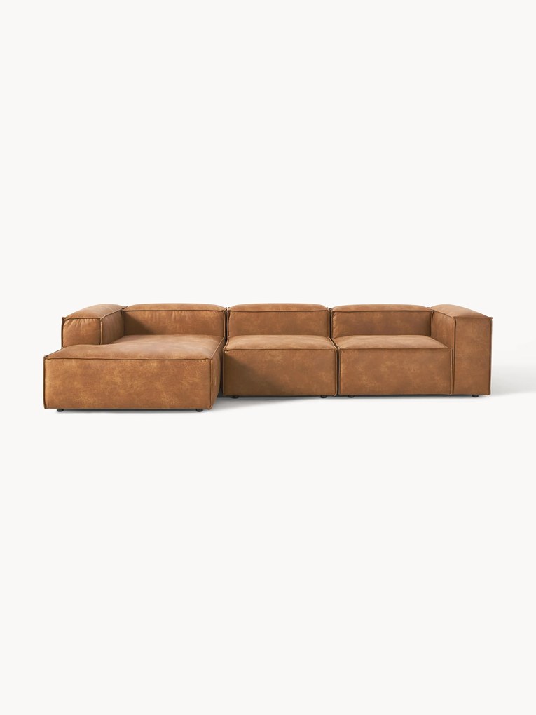 Modulaire leren hoekbank Lennon (4-zits)