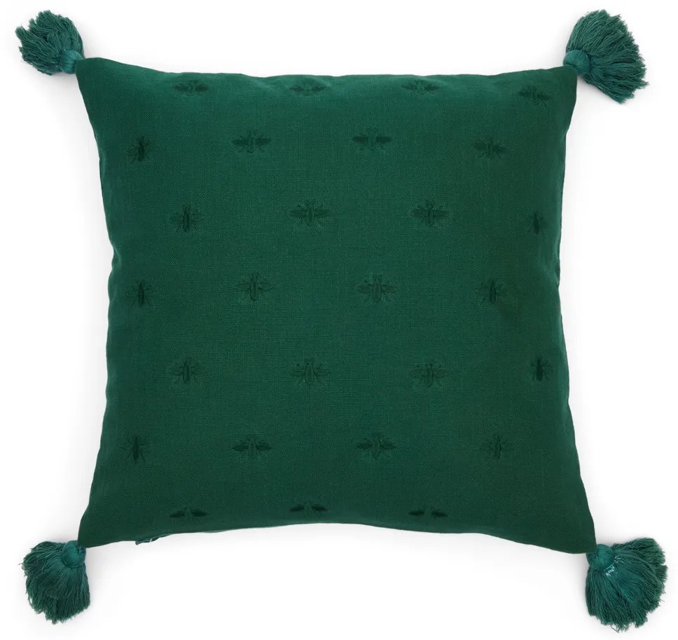 Rivièra Maison - Barberini Bee Pillow Cover - Kleur: groen