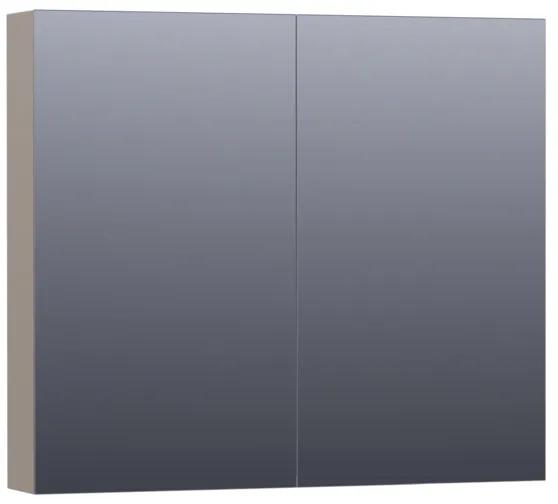 Saniclass Plain Spiegelkast 80x70x15cm Mat Taupe SK-PL80MT
