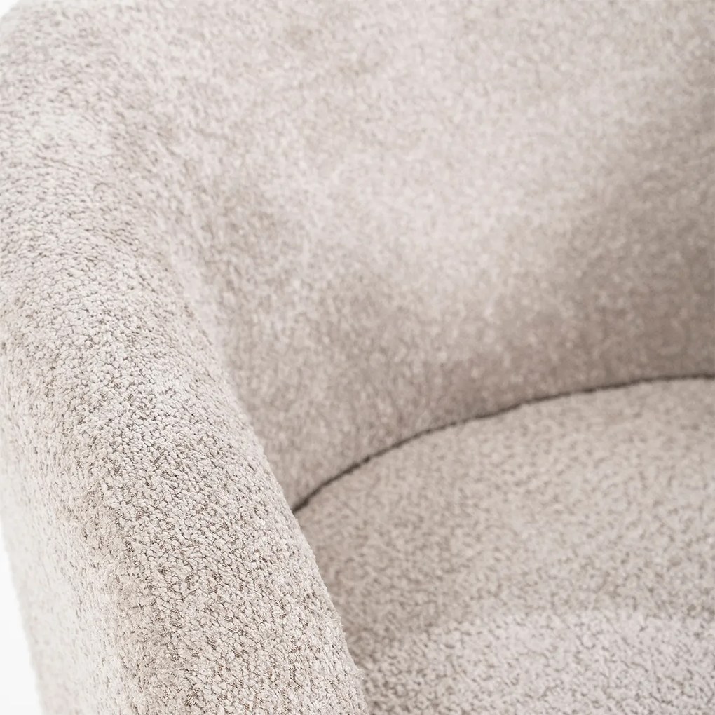 By-Boo Balou Draaibare Fauteuil Taupe Boucle