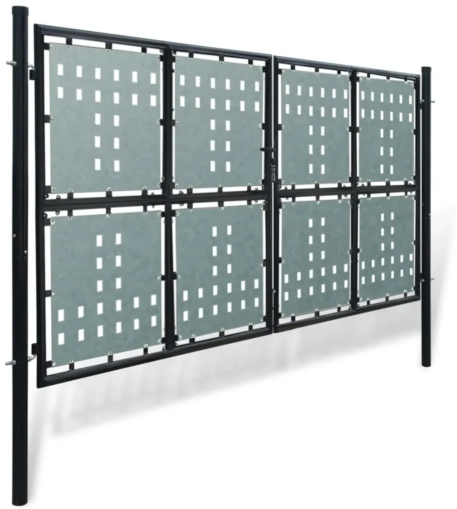 vidaXL Poort enkel 300x250 cm zwart