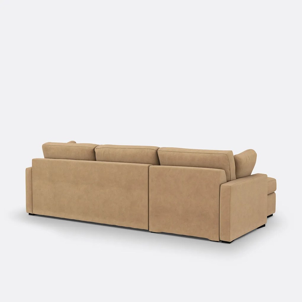 4-zits hoekbank, omvormbaar, fluweel, schuim, TIMOR