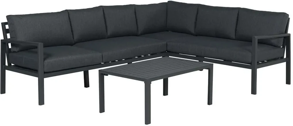 Garden Impressions Denver loungeset 4-delig - zwart