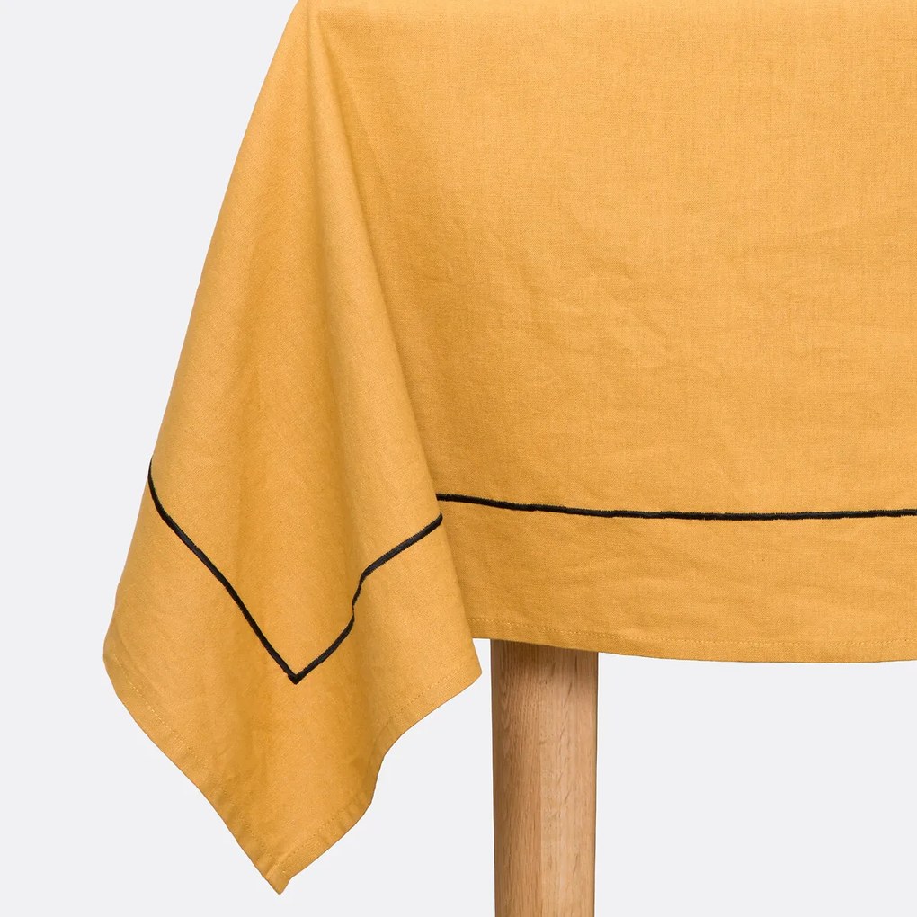 Tafelkleed in gewassen linnen/katoen Métis Bourdon