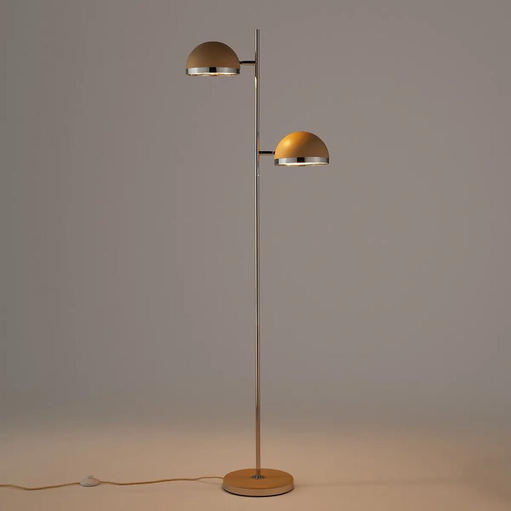 Staande lamp in gekleurd metaal en chroom, Vanyta