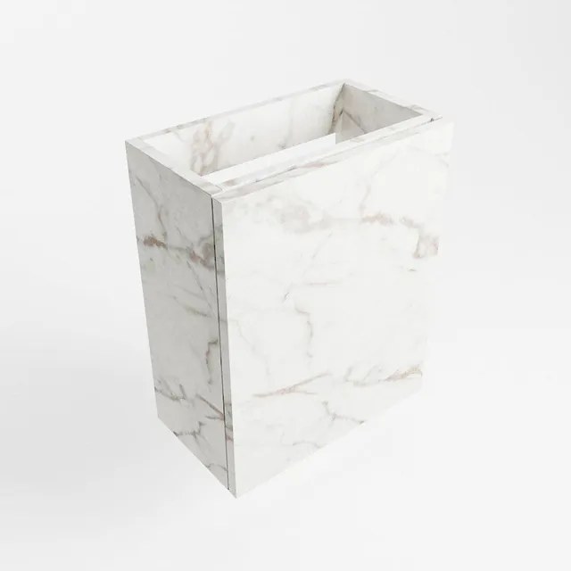 Mondiaz FOWY fonteinonderkast - 40x22x50cm - 1 deur - push to open - softclose - Carrara FOWYTO40Car1D