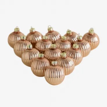 Set Van 15 Kerstballen Jinx Bronceado - Sklum