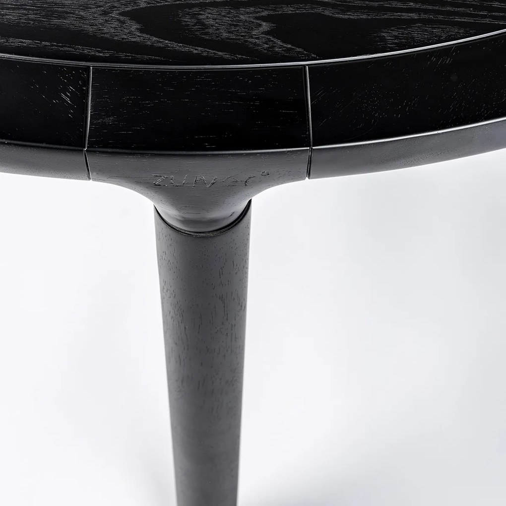 Ronde Eettafel Zwart - 128 X 128cm.