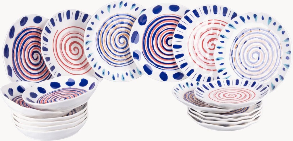 Serviesset Sahara van keramiek, 6 personen, 18-delig