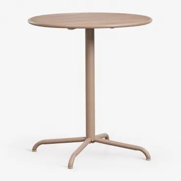 Ronde Tuintafel Ø65 Cm Van Staal En Acaciahout Tilda Moka Bruin - Sklum