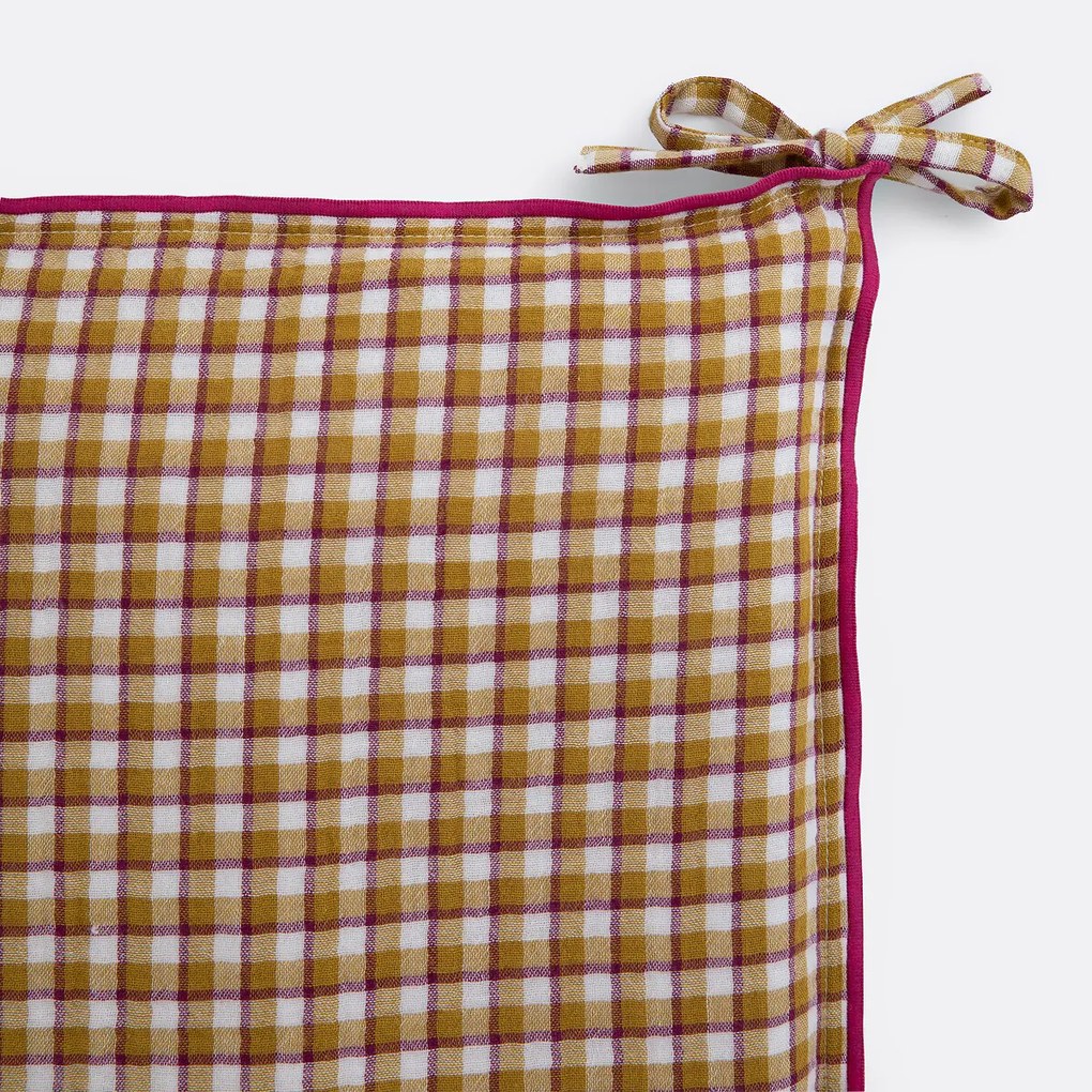 Stoelkussen, geruit katoen, NINON