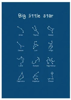 Lichtgevende Poster (70x50 Cm) Esttels Big Little Star - Sklum