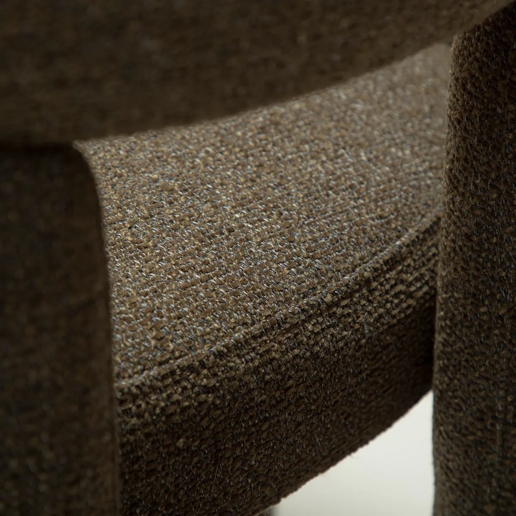 Dan-Form Aole Eetkamerstoel Boucle Dark Olive Groen