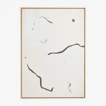 Decoratief Schilderij 50x70 Cm Gedrukt Op Canvas Carsen Beige – Crème - Sklum