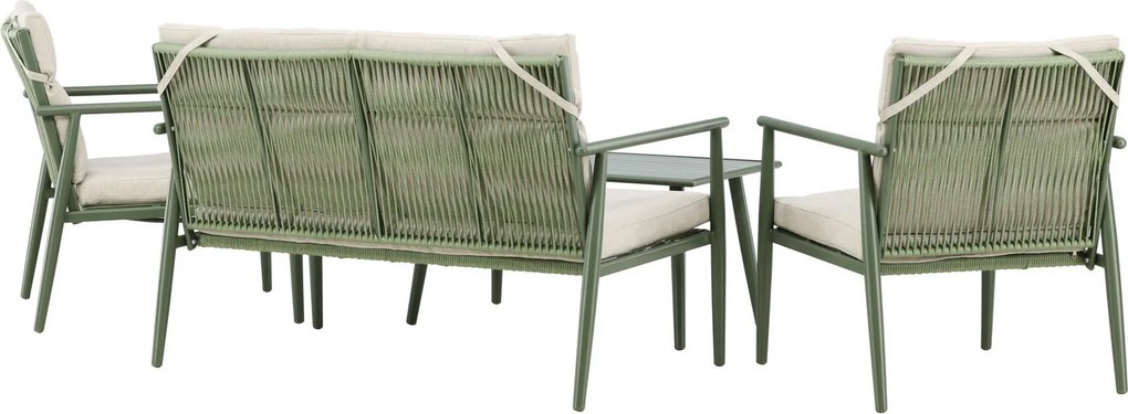 The Outsider Stoel-bank-tafel-loungeset-mees-groen/beige-the-outsider