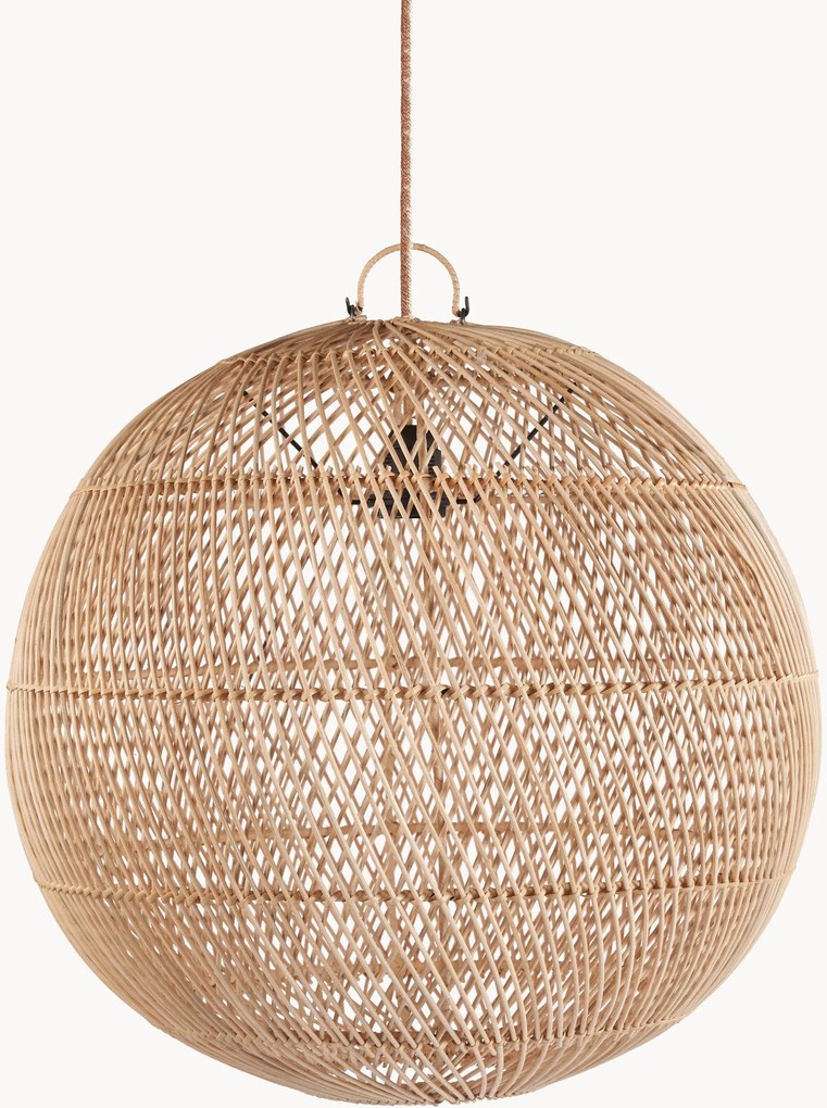 Handgeweven rotan lampenkap Bubble, in verschillende formaten