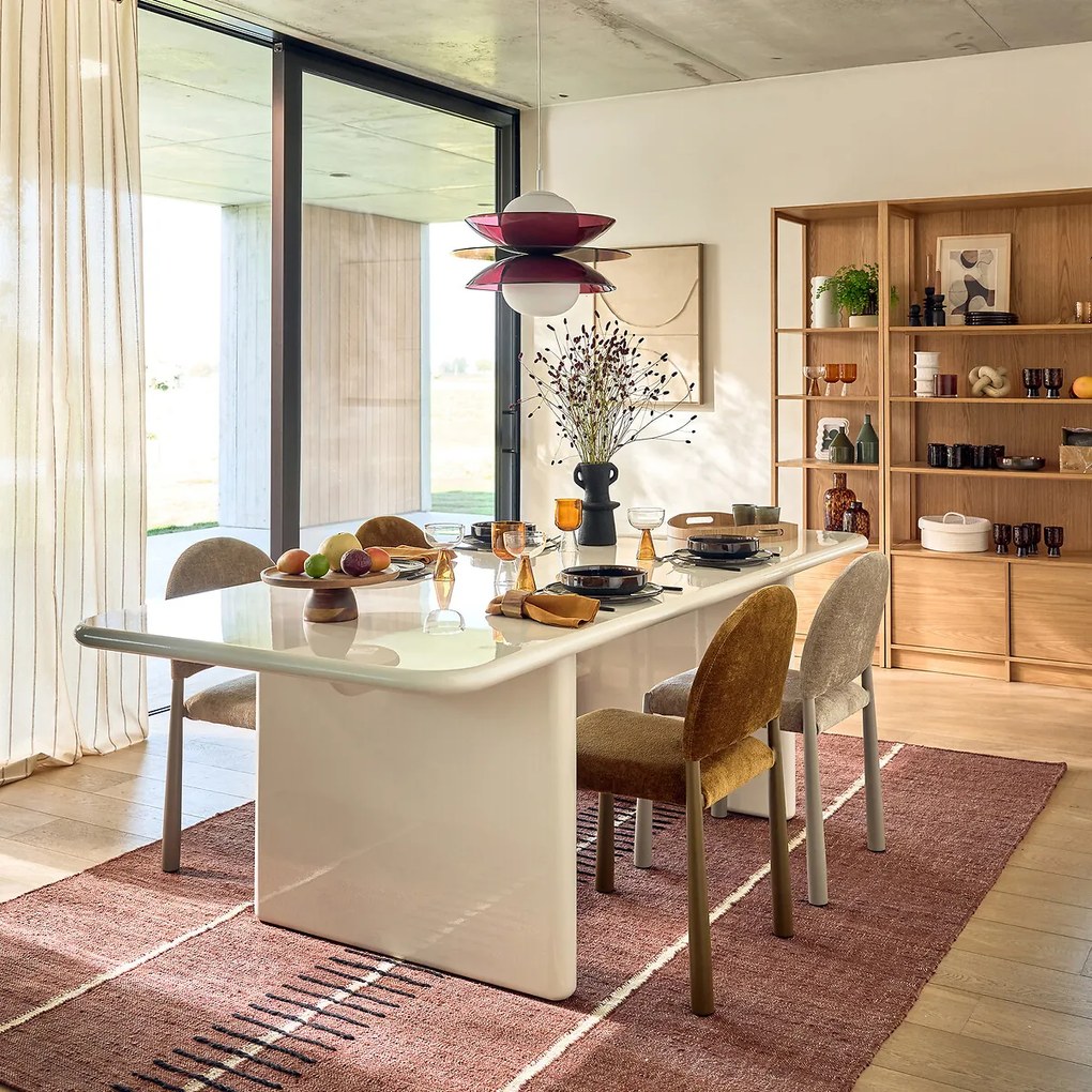 Eettafel, hoogglans gelakt, 8 couverts, Marvel