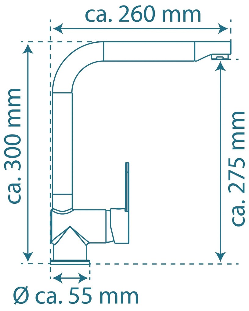 Schutte RIO ééngreepsmengkraan keuken chroom/zwart