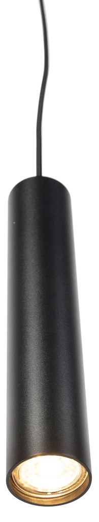 Set van 2 design hanglampen zwart - Tuba small