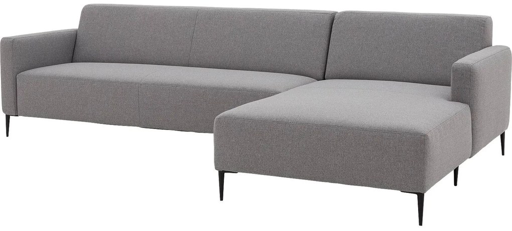 Goossens  Key West grijs, stof, 3-zits, modern design