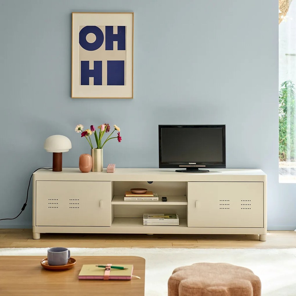 TV-meubel van metaal, breedte 180 cm, LIVONA