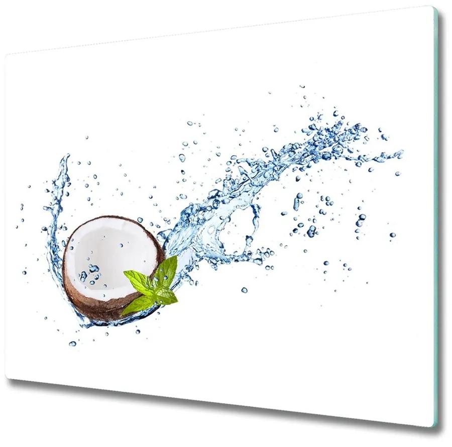 snijplank glas Kokosnoot en water 60x52cm