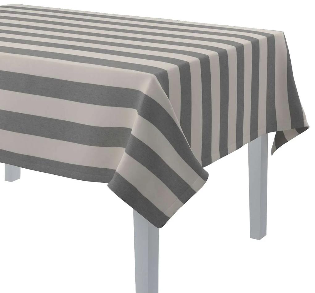 Dekoria Rechthoekig tafelkleed collectie Quadro wit-grijs 130 × 130 cm