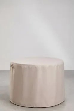 Beschermhoes Voor Ronde Tuintafel Otley Tapioca Beige & Ø130 Cm - Sklum