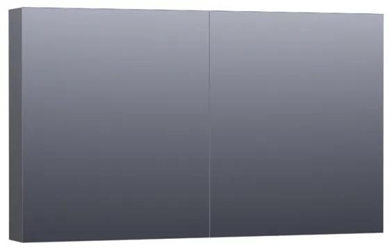Saniclass Plain Spiegelkast 119x70x15cm Hoogglans Grijs SK-PL120HG