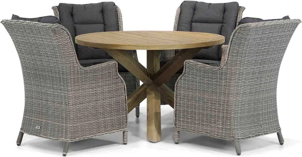 Garden Collections Aberdeen/Sand City 120 cm rond dining tuinset 5-delig