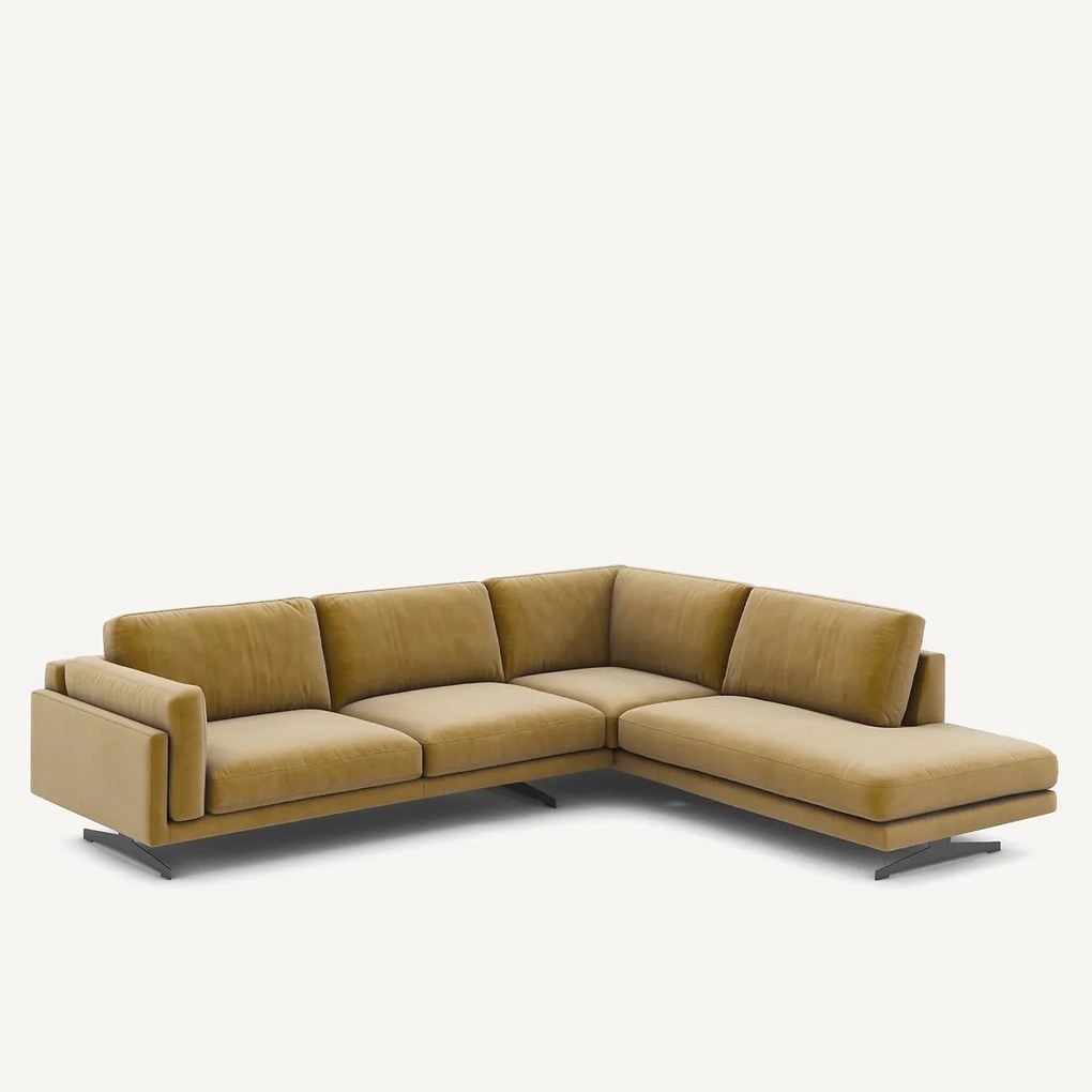 Hoekbank fluweel, César